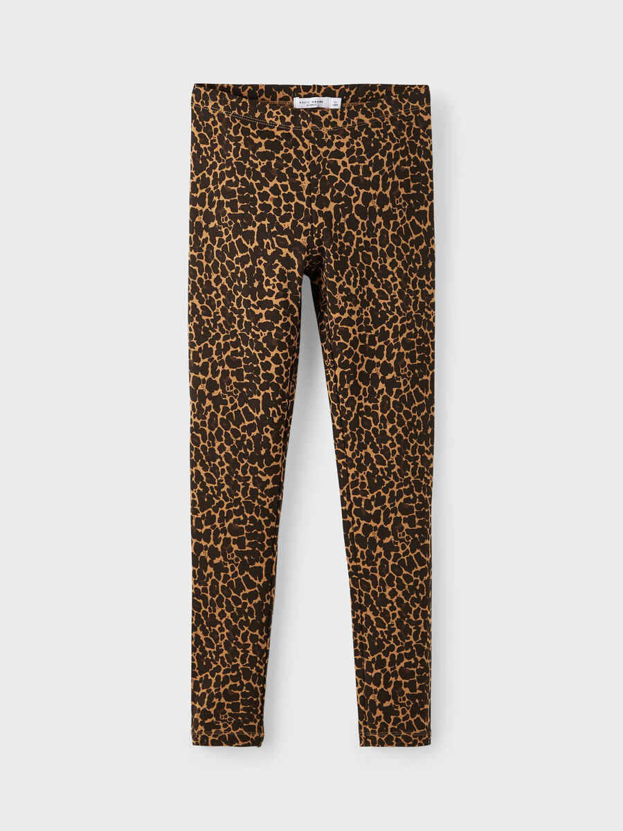 Carousel image - HELDEKKENDE DYREPRINT LEGGINGS, Toasted Coconut | 1