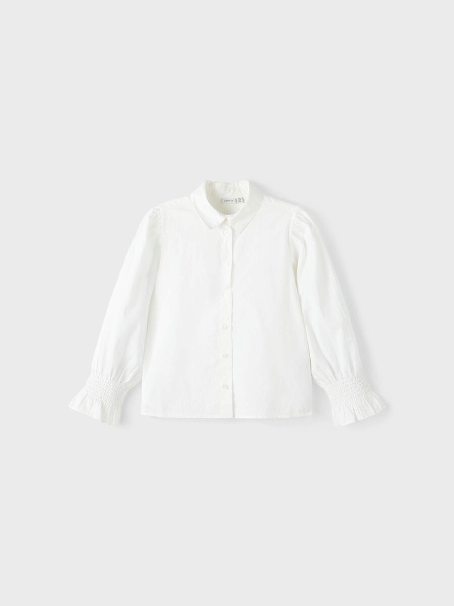 Name it BUTTON DOWN PUFF LONG SLEEVED SHIRT, Bright White, highres - 13200930_BrightWhite_003.jpg