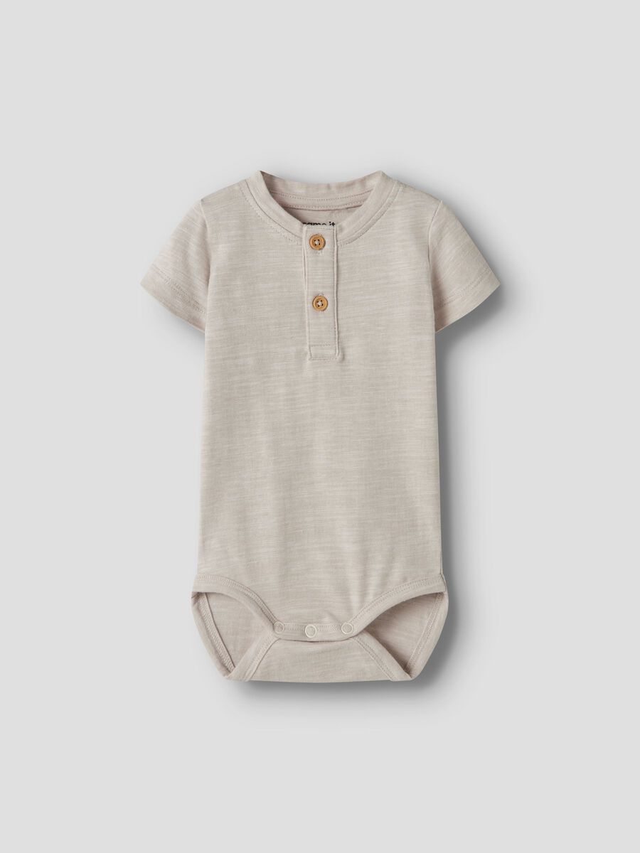 Product carousel image - ORGANIC COTTON ROMPER, Chateau Gray | 1