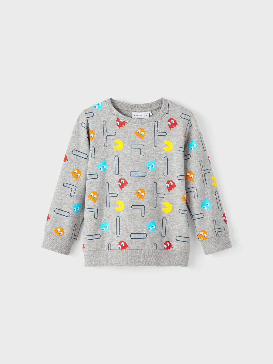 name it PAC MAN SWEATSHIRT, Grey Melange, highres - 13198911_GreyMelange_003.jpg