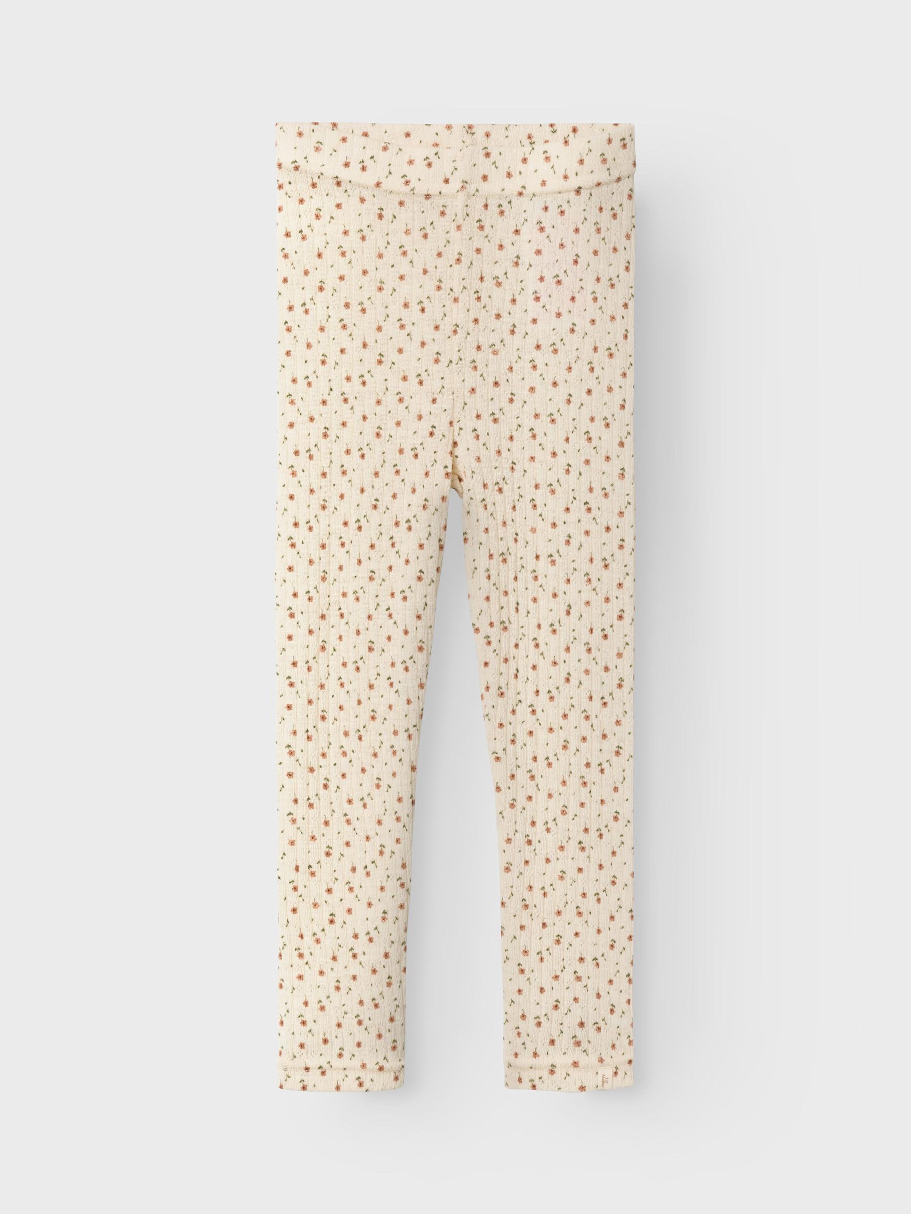 Lil Atelier MERINO WOOL LEGGINGS Toddler Girls Beige NAME