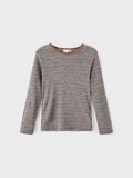 Product image thumbnail - MERINO WOOL LONG SLEEVED TOP, Dark Grey Melange | 1