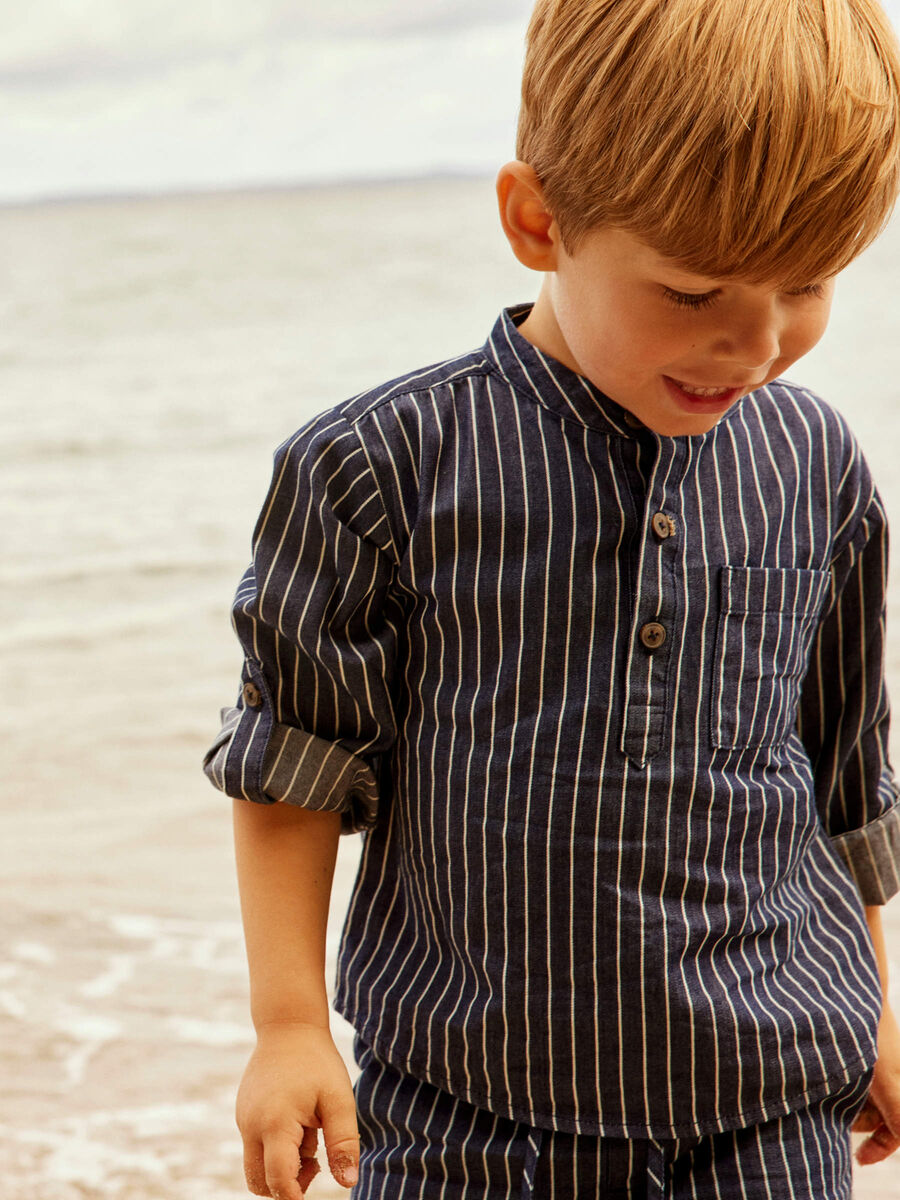 name it STRIPED DENIM SHIRT, Dark Blue Denim, highres - 13202319_DarkBlueDenim_007.jpg