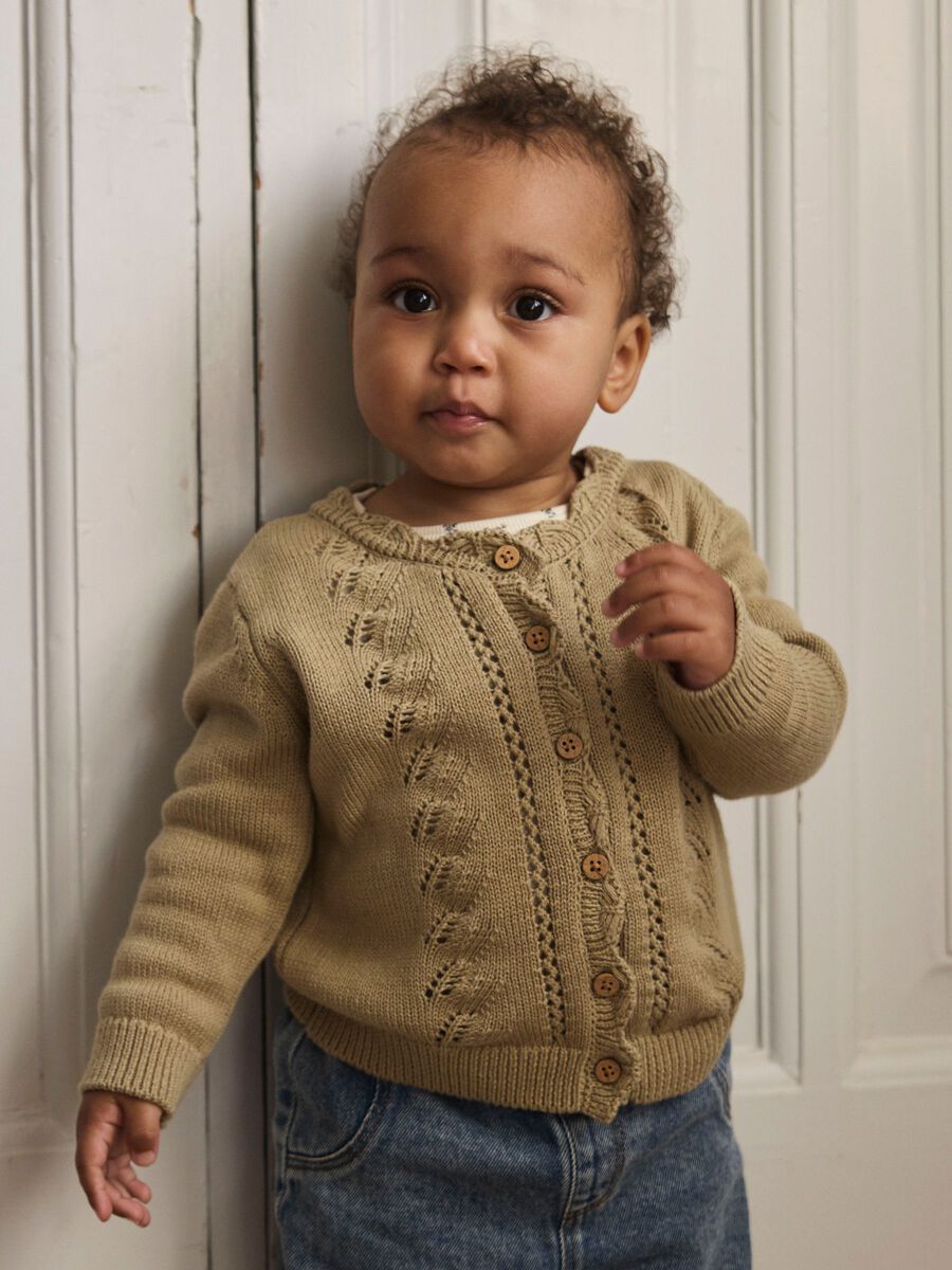 Product carousel image 1 KNITTED CARDIGAN, Twill