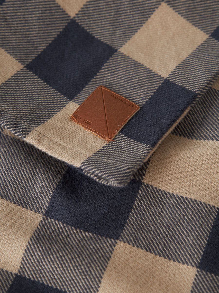 Carousel image 5 ORGANIC COTTON CHECKED SHIRT, Ombre Blue