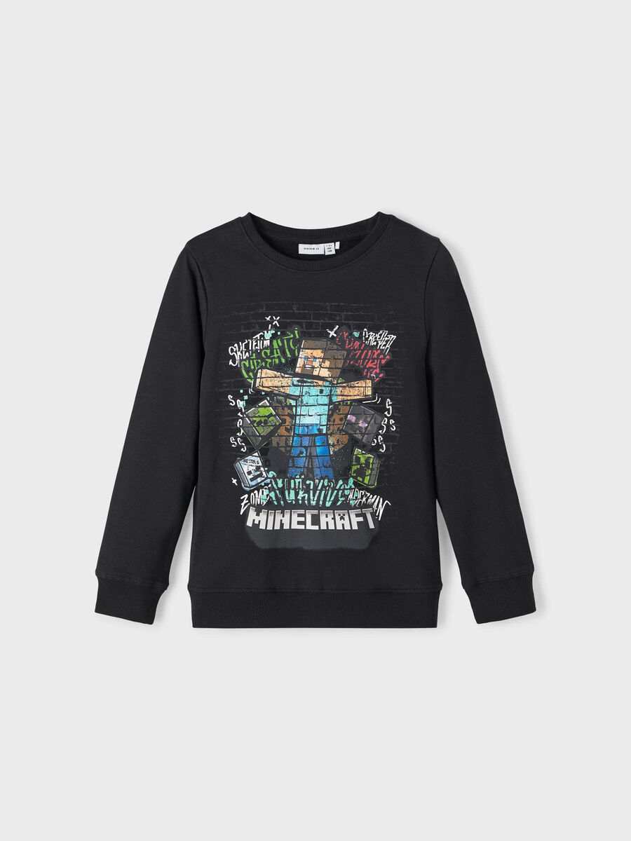Carousel image - &Agrave; MOTIF MINECRAFT SWEAT-SHIRT, Black | 1