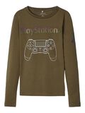 Name it PLAY STATION PRINT LONG-SLEEVED T-SHIRT, Olive Night, highres - 13177679_OliveNight_001.jpg