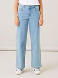 Product image thumbnail - HIGH WAIST STRAIGHT LEG JEANS, Light Blue Denim | 3