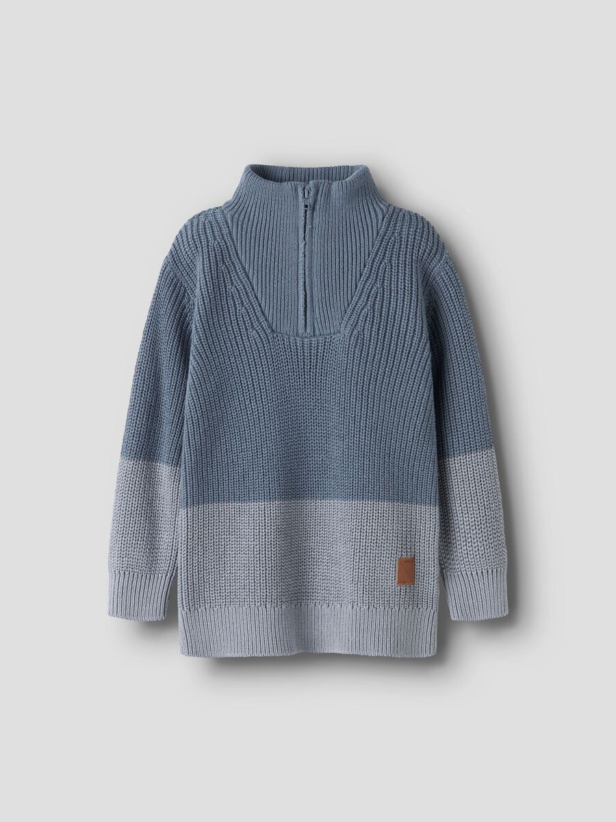 Product carousel image 1 COTON BIOLOGIQUE - MAILLE PULLOVER, Blue Mirage