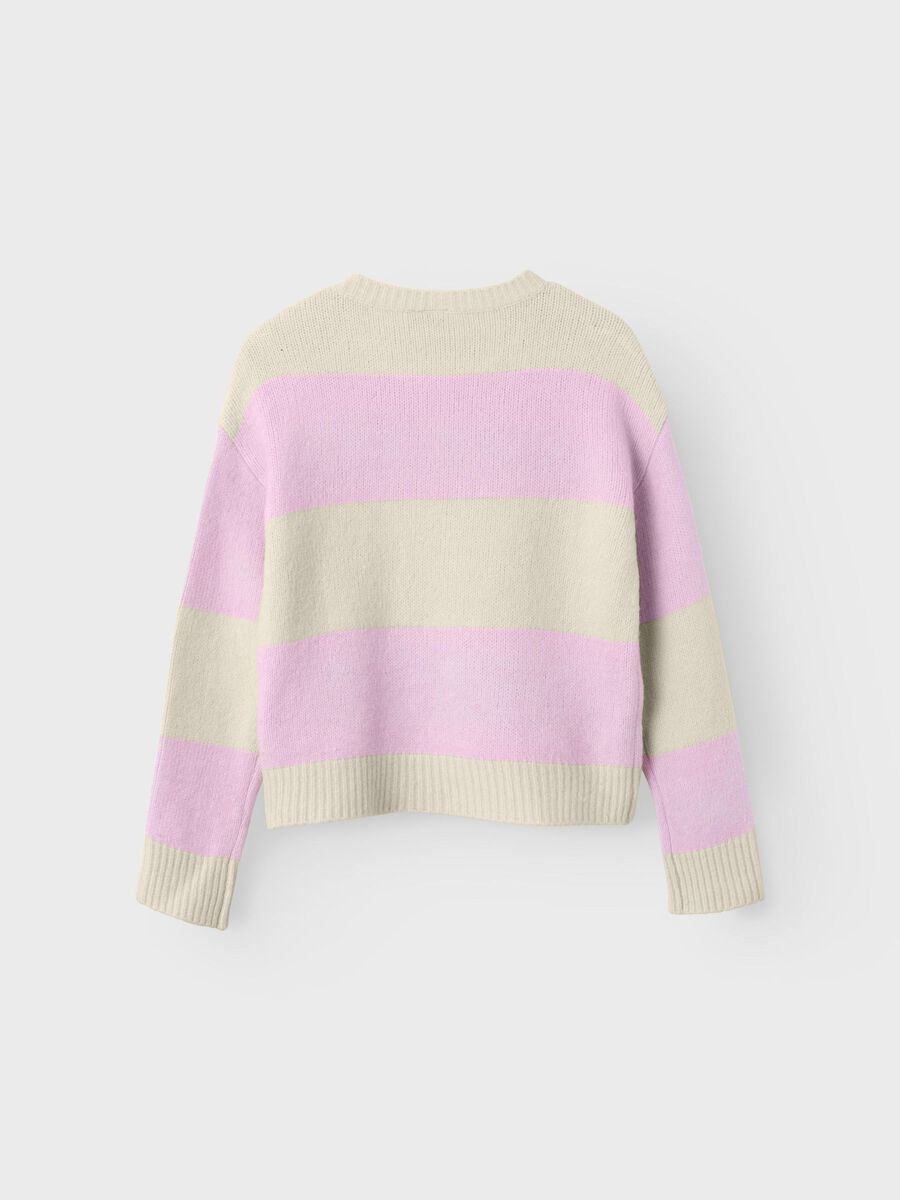 Name it STRIPED KNITTED PULLOVER, Turtledove, highres - 13226243_Turtledove_1099494_002.jpg