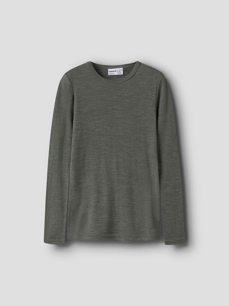 Carousel image 1 MERINO WOOL T-SHIRT, Mulled Basil