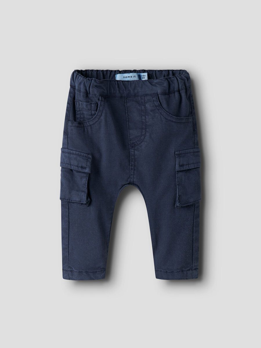 Product carousel image - BAGGY FIT CARGO PANTS, Navy Blazer | 1