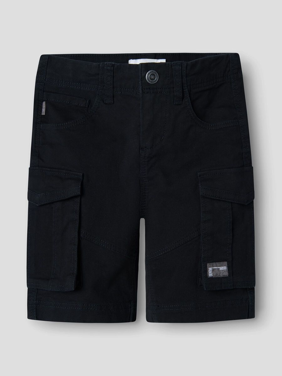 name it REGULAR FIT SHORTS, Black, highres - 13198124_Black_003.jpg
