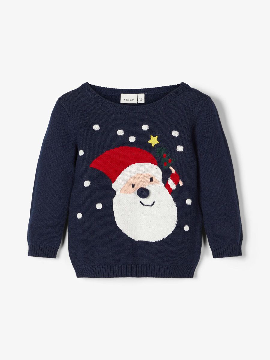 Klant Sportman Proberen KERST TRUI (Blue) van NAME IT BABY | Name it®