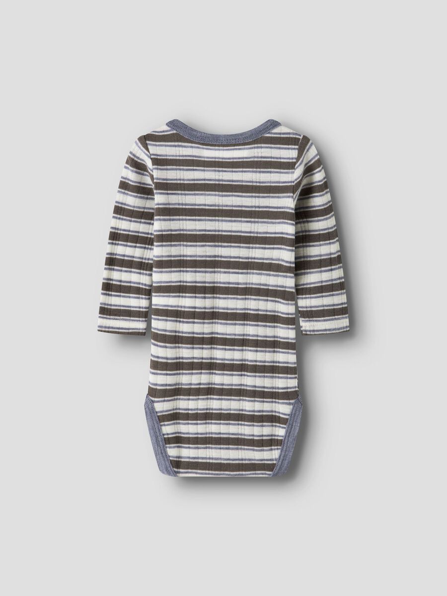 Carousel image 2 MERINO WOOL ROMPER, Snow White