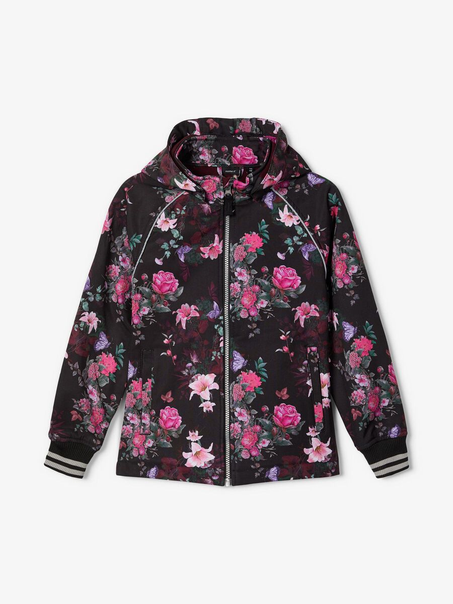 Name it BLOEMENPRINT SOFTSHELL JAS, Black, highres - 13177731_Black_003.jpg