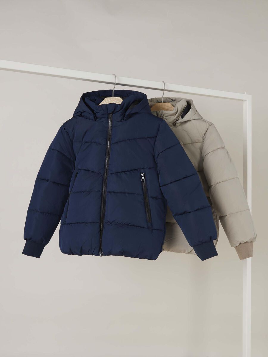 HOODED PUFFER JACKET - Boys' | Blue | NAME IT® Germany