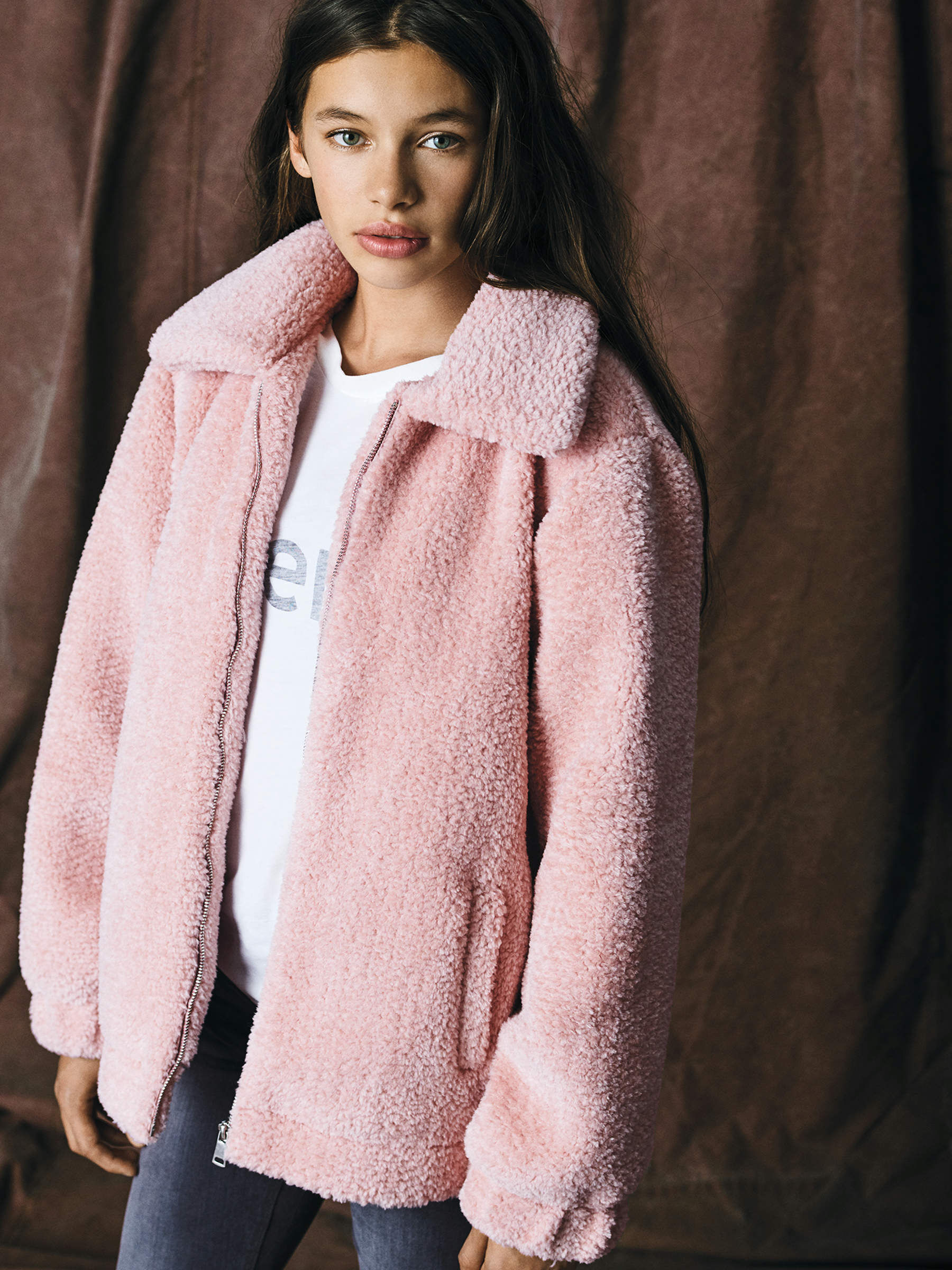 Pink rose teddy jacket outlet