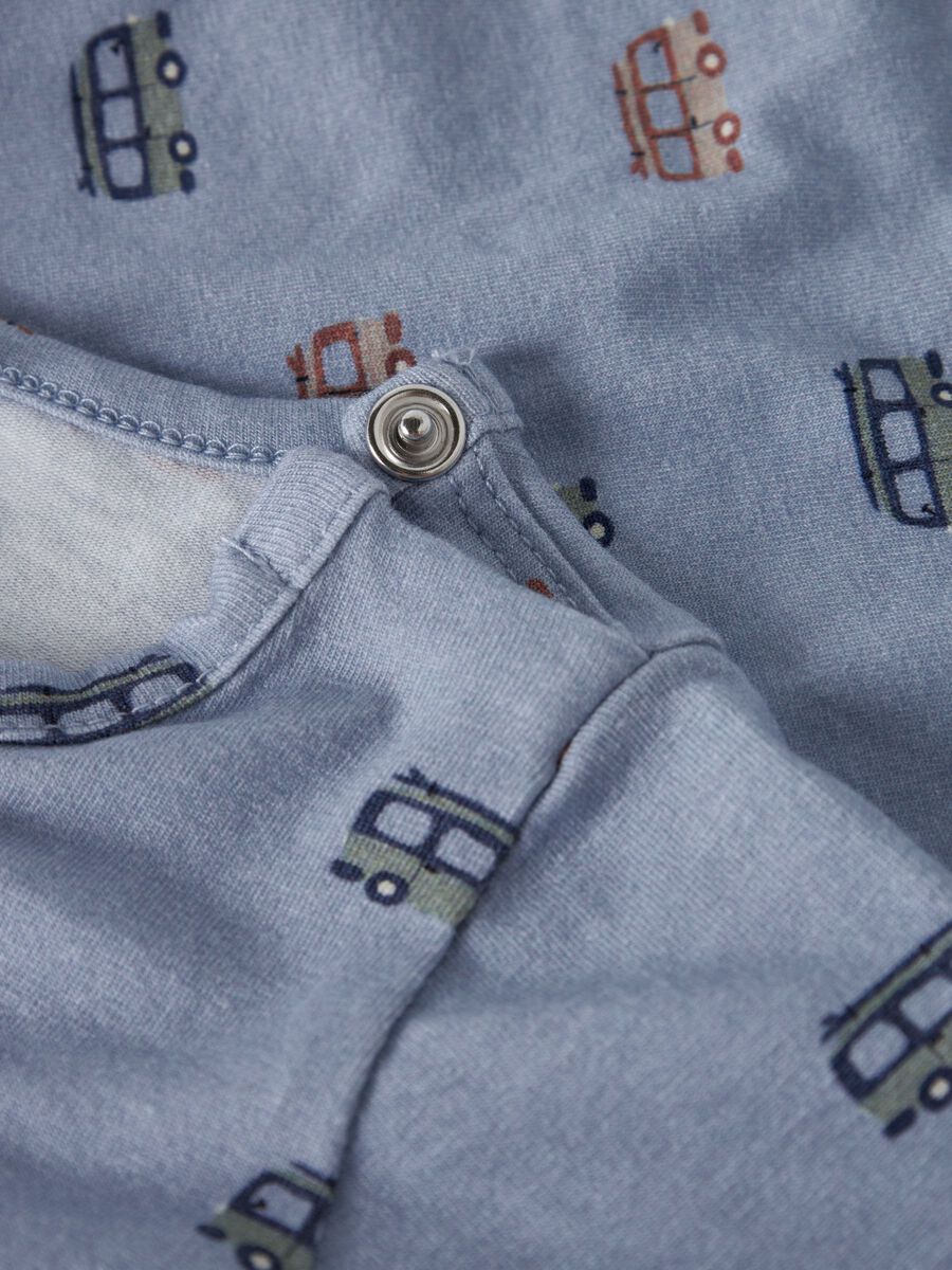 Carousel image - ORGANIC COTTON ROMPER, Blue Fog | 4