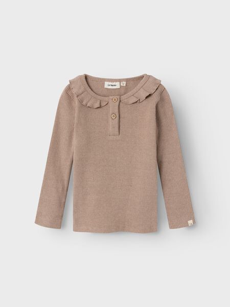 Name it SLIM TOP MED LANGE ÆRMER, Nougat, highres - 13224419_Nougat_003.jpg