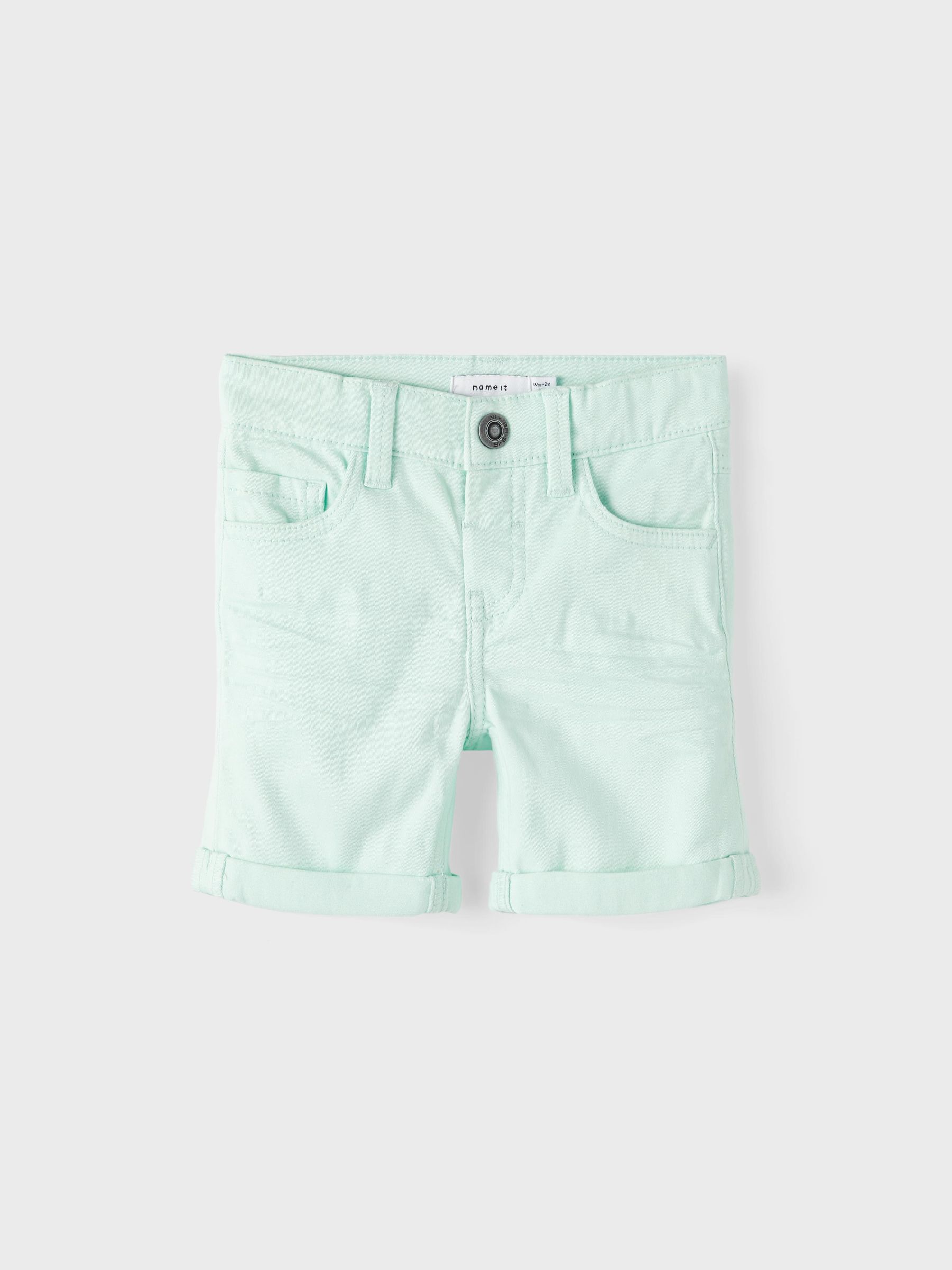 SLIM FIT COTTON TWILL SHORTS (Blue 