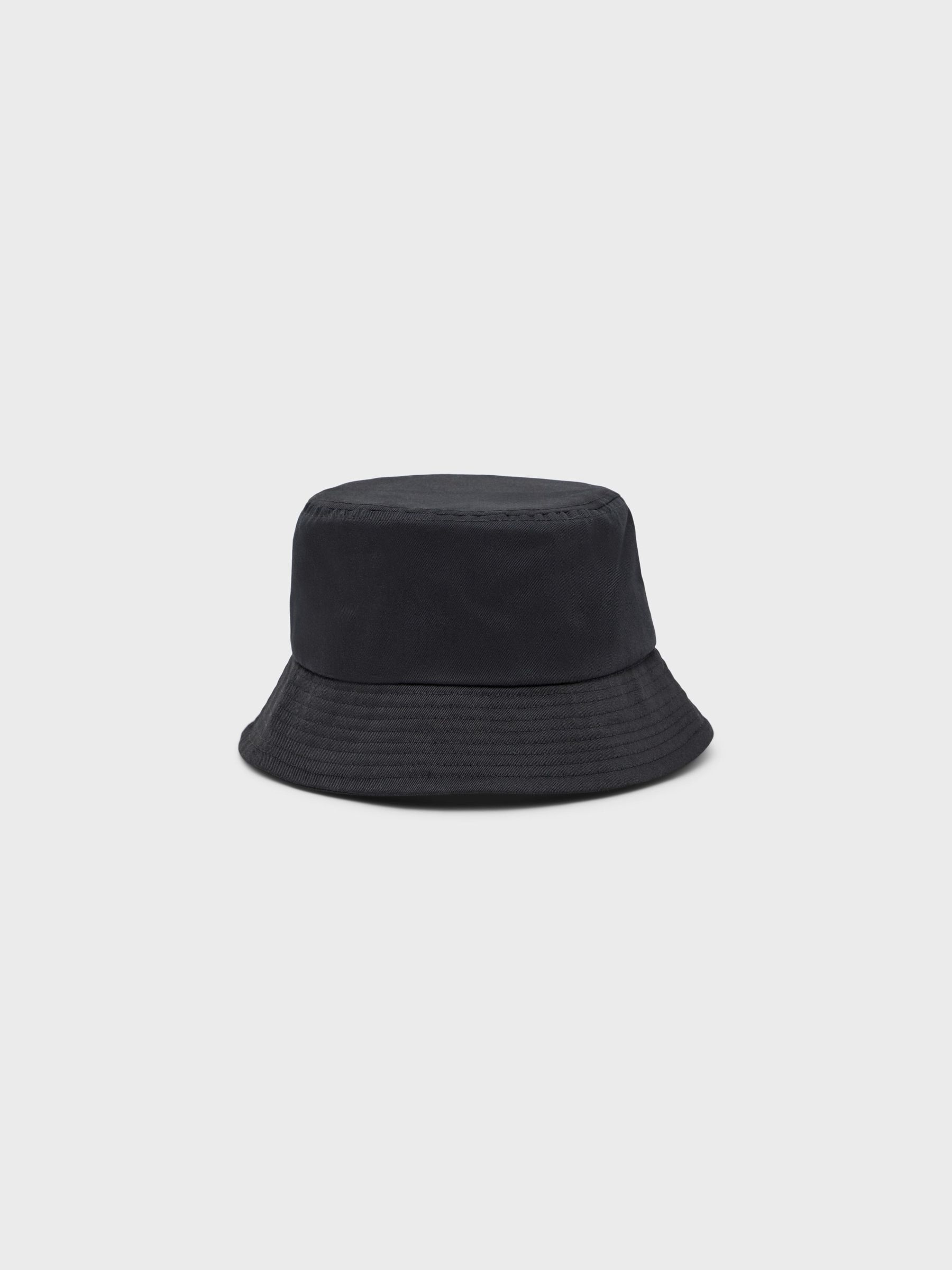 COTTON WOVEN BUCKET HAT (Black) from 