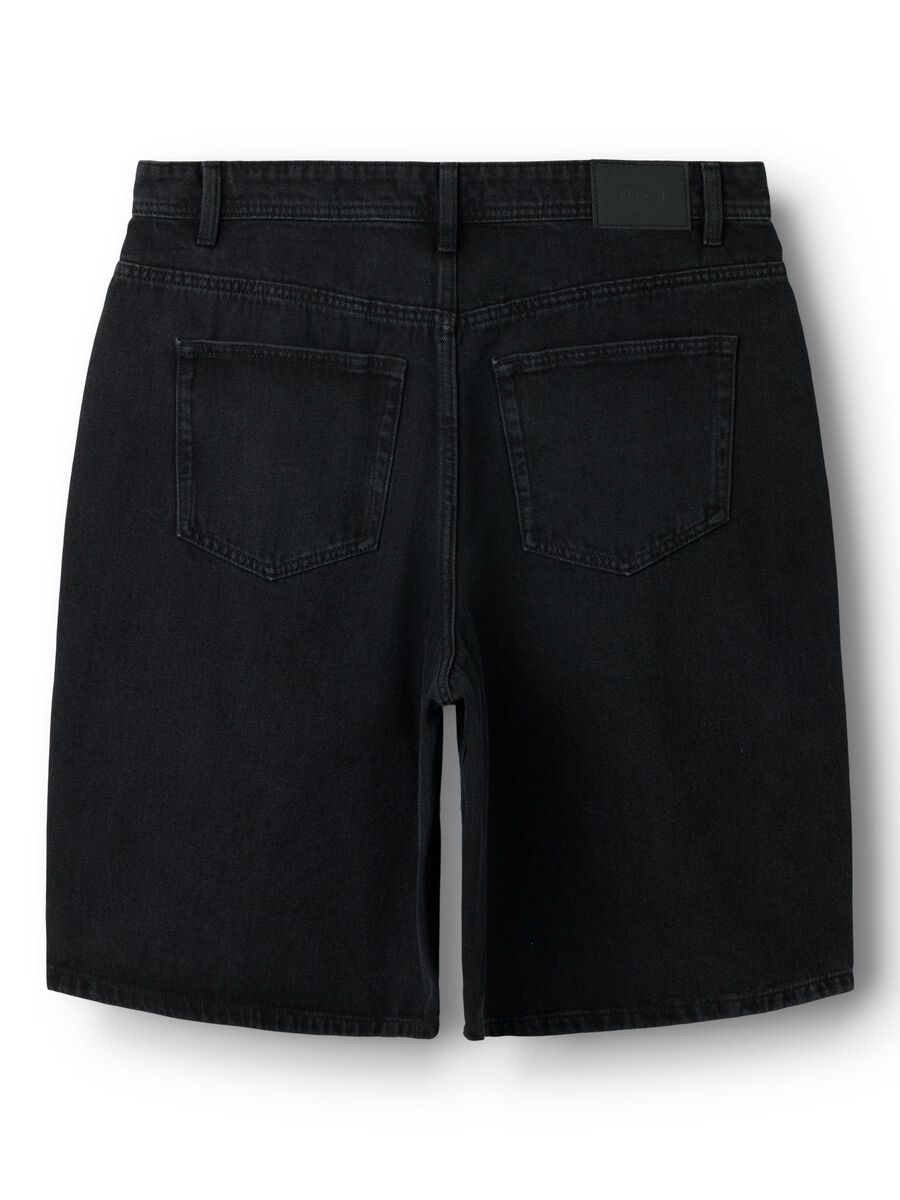 Product carousel image 1 LOOSE FIT JORTS DENIM SHORTS, Black Denim