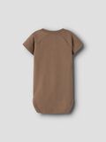 Product image thumbnail - SHORT SLEEVED ROMPER, Coca Mocha | 3