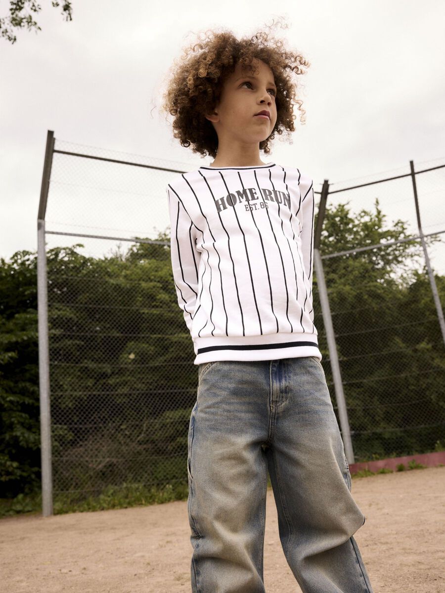 name it ØKOLOGISK BOMULL SWEATSHIRT, Bright White, highres - 13241069_BrightWhite_008.jpg