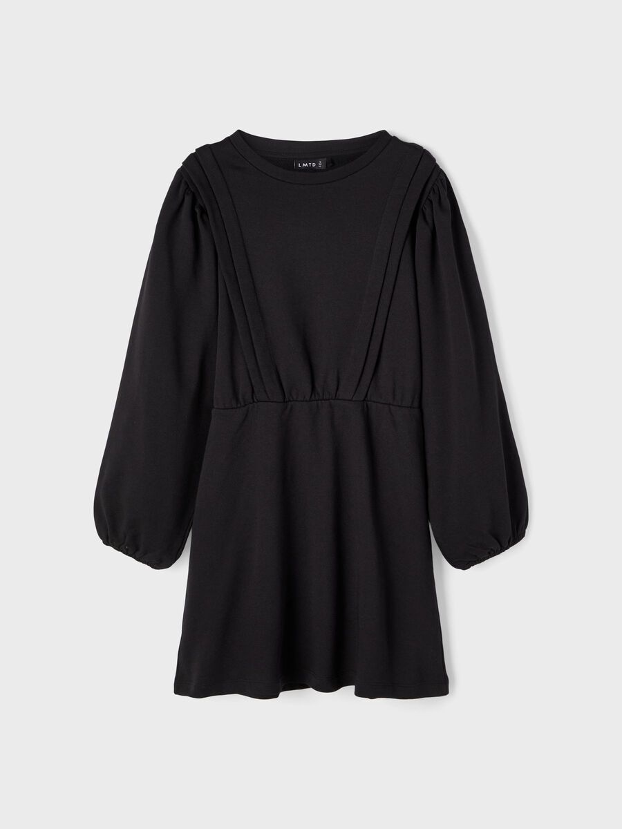 Name it LONG SLEEVED SWEAT DRESS, Black, highres - 13193682_Black_003.jpg