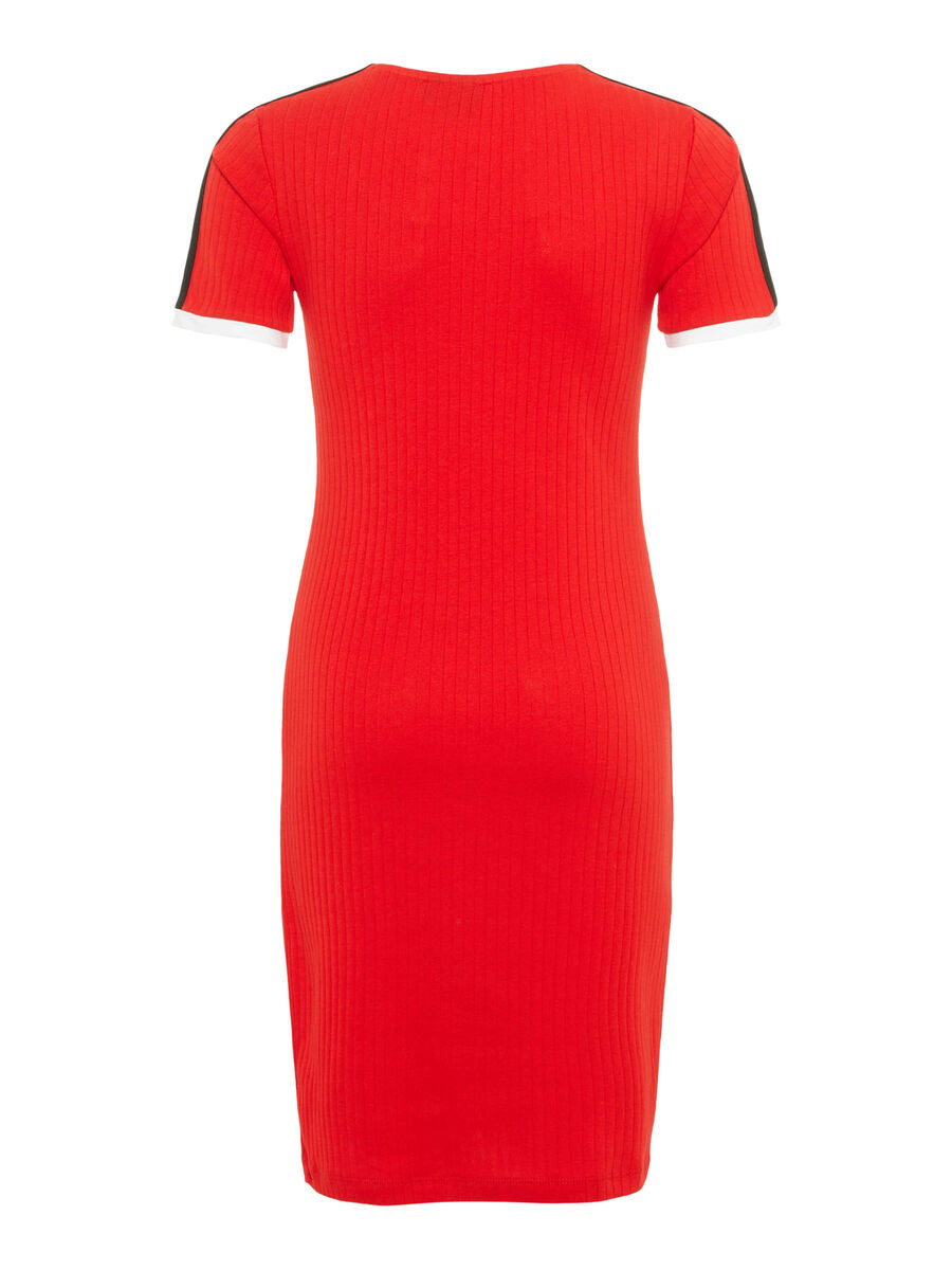 Name it SLIM FIT RIB DRESS, Flame Scarlet, highres - 13164233_FlameScarlet_002.jpg