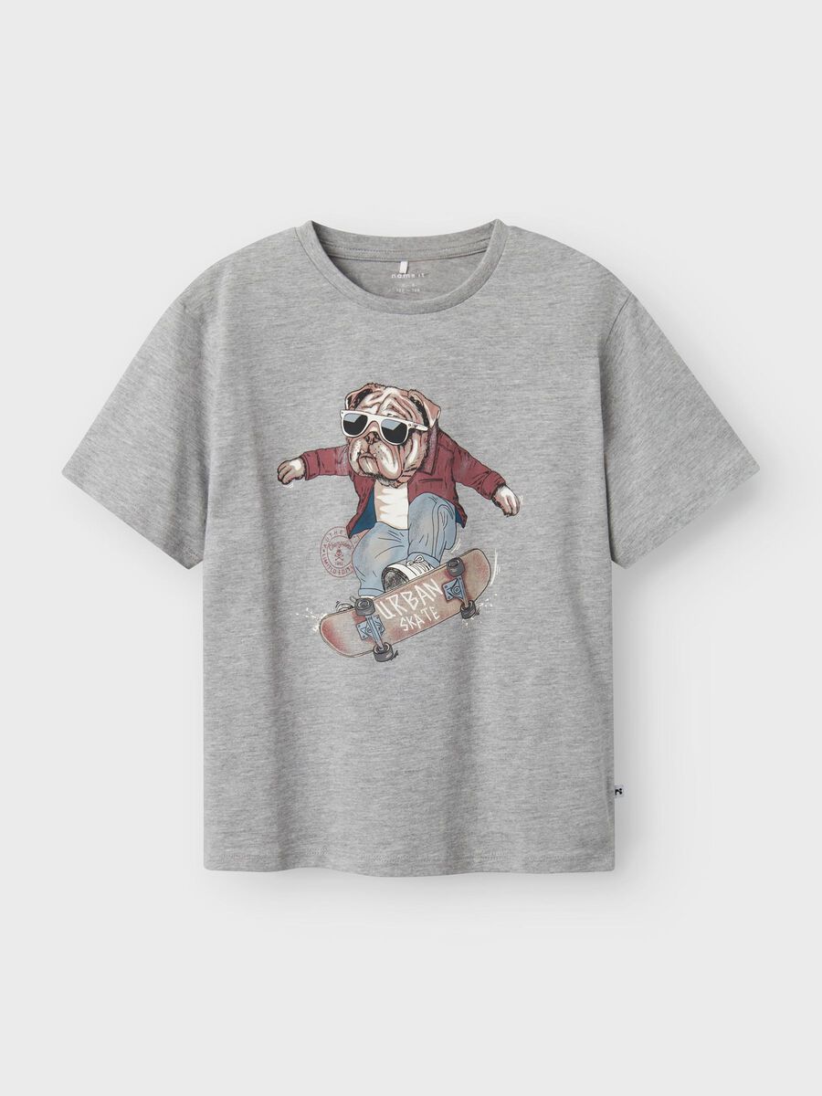 name it COUPE CLASSIQUE T-SHIRT, Grey Melange, highres - 13238776_GreyMelange_003.jpg