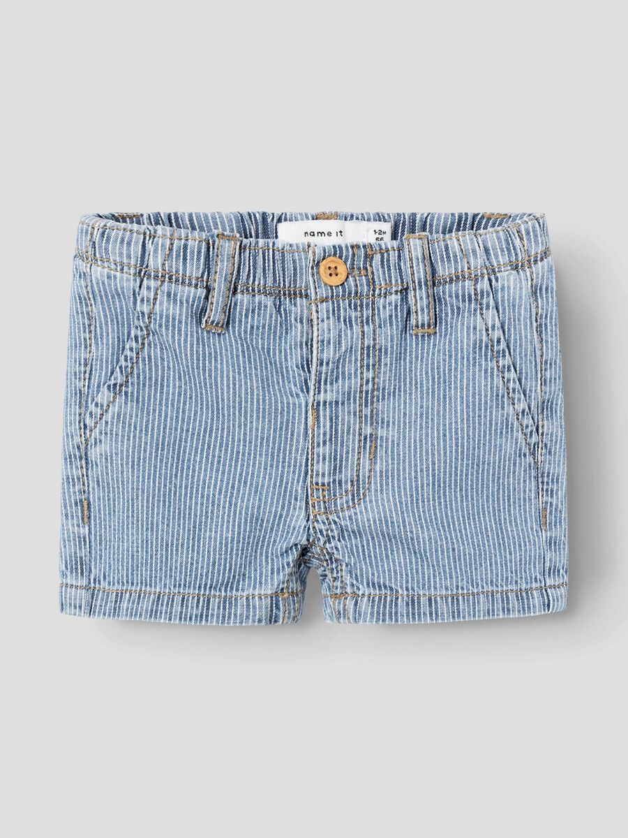 name it REGULAR FIT DENIM SHORTS, Light Blue Denim, highres - 13229495_LightBlueDenim_003.jpg