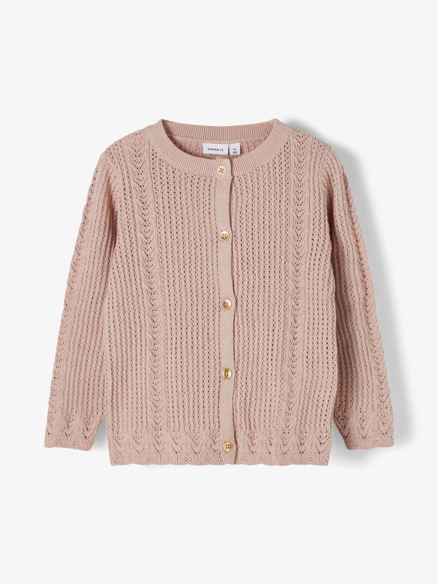 Name it PERFORATED KNITTED CARDIGAN, Adobe Rose, highres - 13188320_AdobeRose_003.jpg