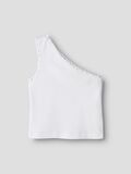 Product image thumbnail - ORGANIC COTTON ONE SHOULDER TOP, Bright White | 1