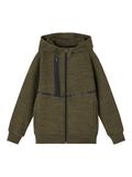 Name it LONG-SLEEVED MELANGE ZIP-UP HOODIE, Ivy Green, highres - 13189774_IvyGreen_001.jpg