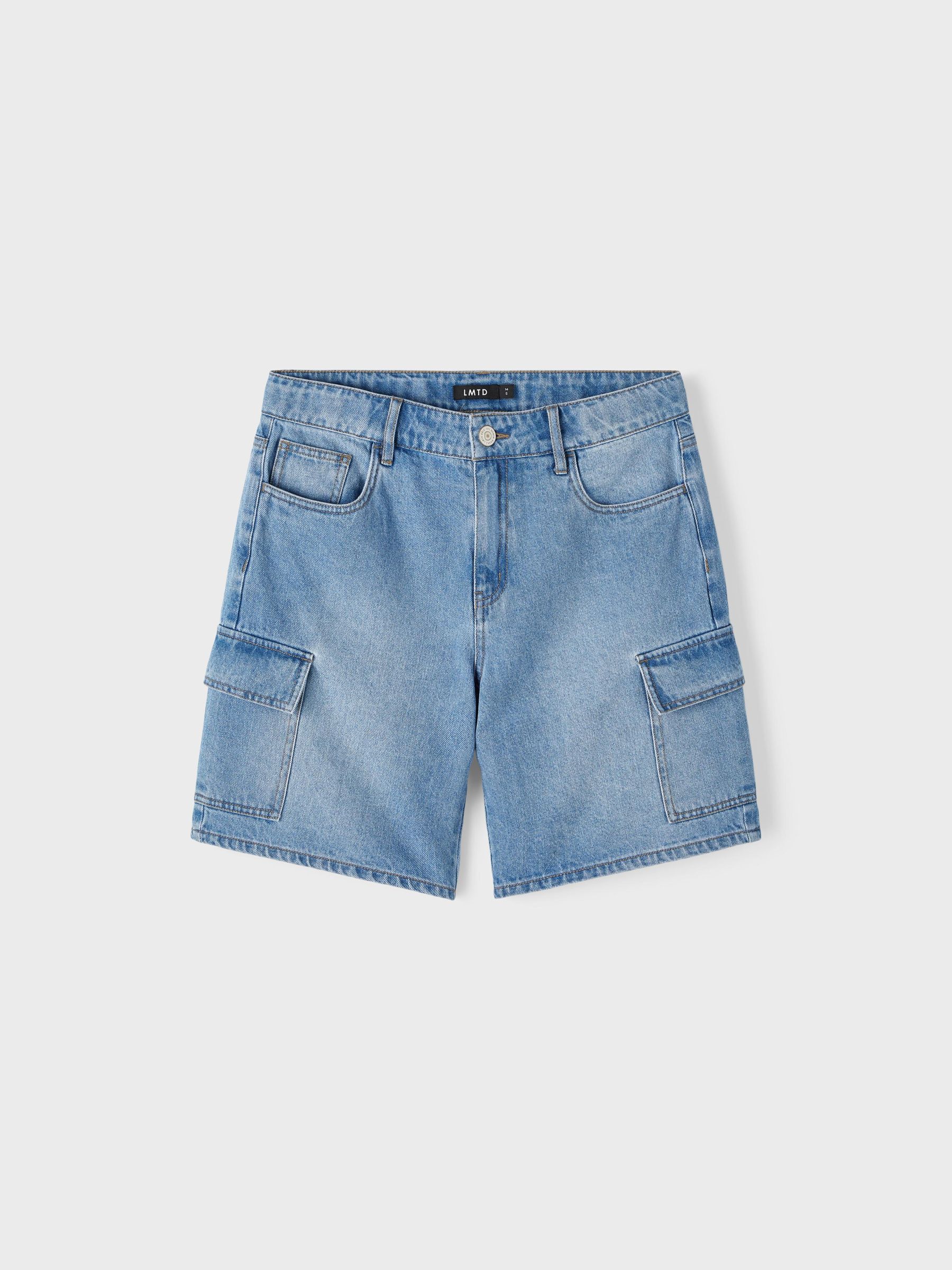 LMTD CARGO SHORTS EN JEAN Ado Gar ons Bleu NAME IT Suisse