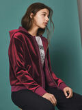 Name it CROPPED VELOUR ZIP-UP HOODIE, Cabernet, highres - 13160189_Cabernet_003.jpg