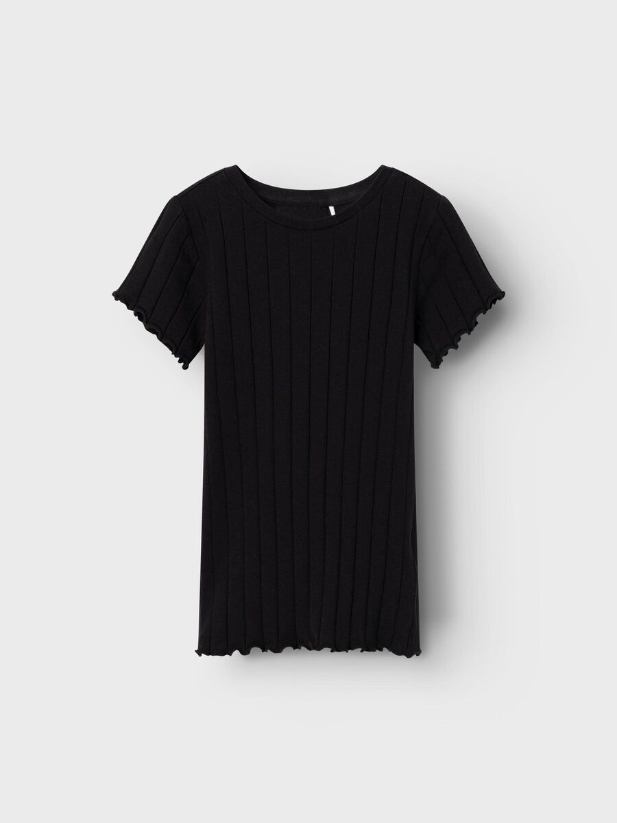Name it SLIM FIT SHORT SLEEVED TOP, Black, highres - 13200579_Black_003.jpg
