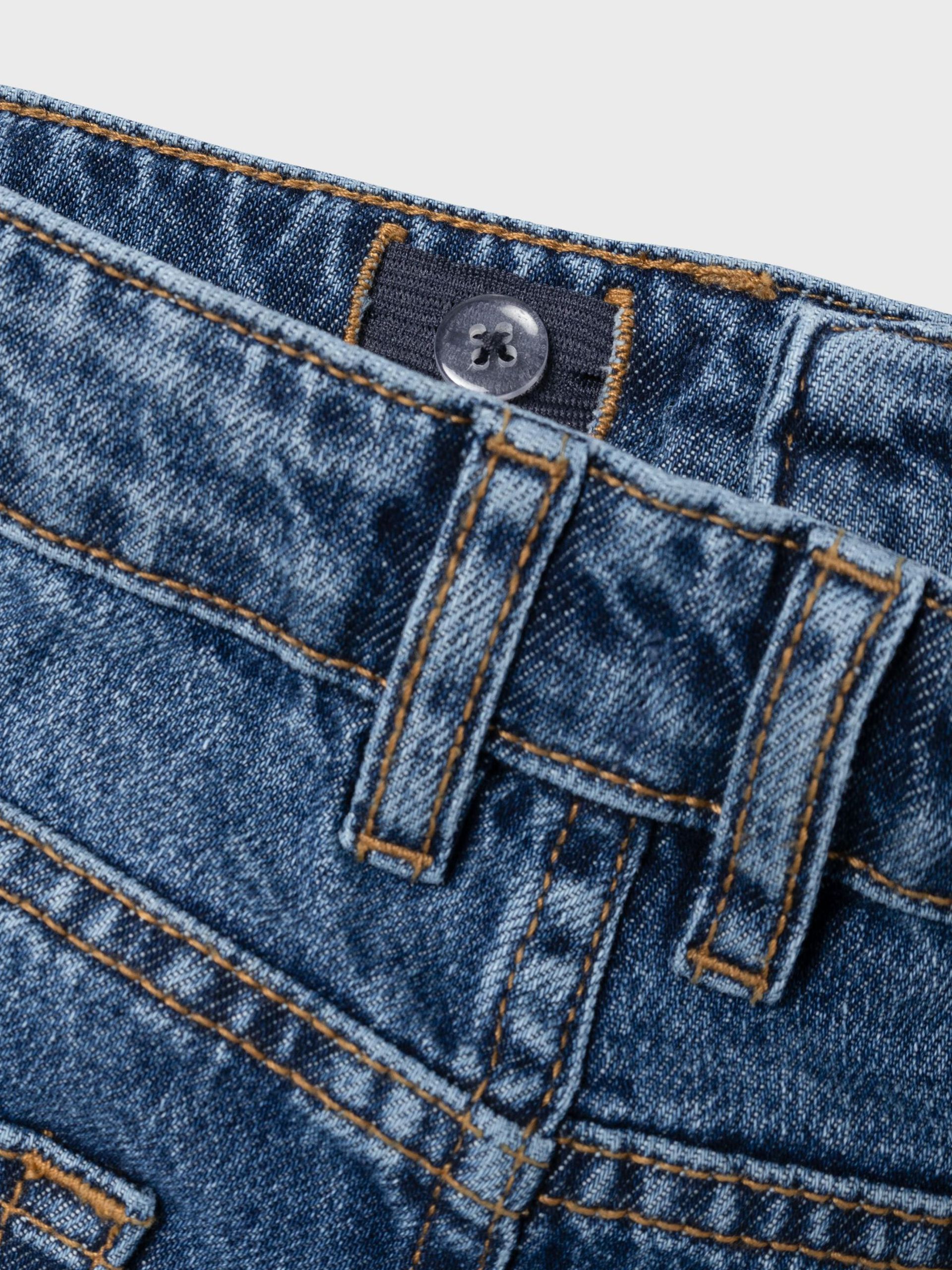 Carousel image - STRAIGHT LEG JEANS, Dark Blue Denim | 6