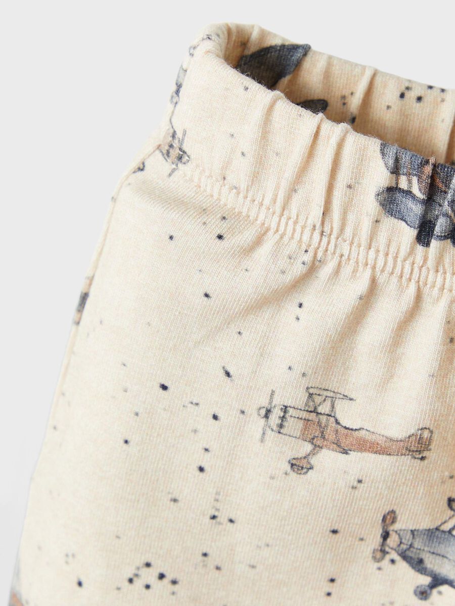 Carousel image - VLIEGTUIG PRINT BROEK, Peyote Melange | 3