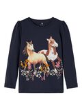 name it HESTEPRINT LANGÆRMET T-SHIRT, Dark Sapphire, highres - 13191879_DarkSapphire_001.jpg