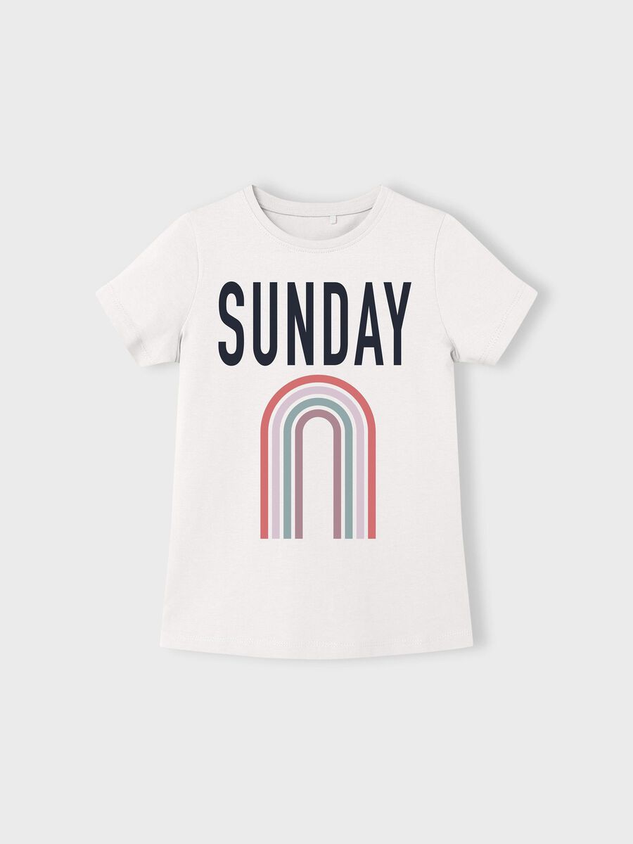 Carousel image - WEEKDAYS T-SHIRT, White Alyssum | 1