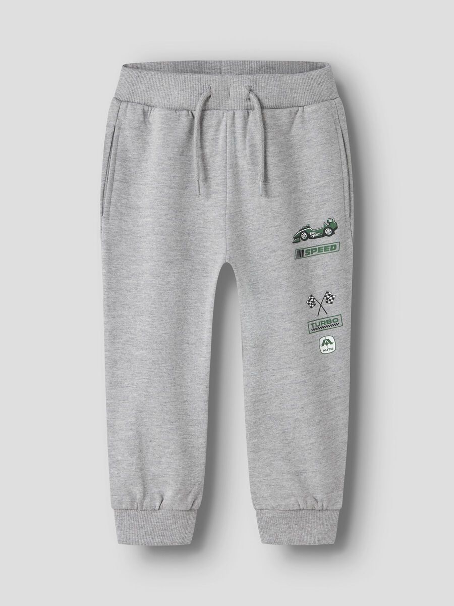 Carousel image 1 ORGANIC COTTON SWEAT PANTS, Grey Melange