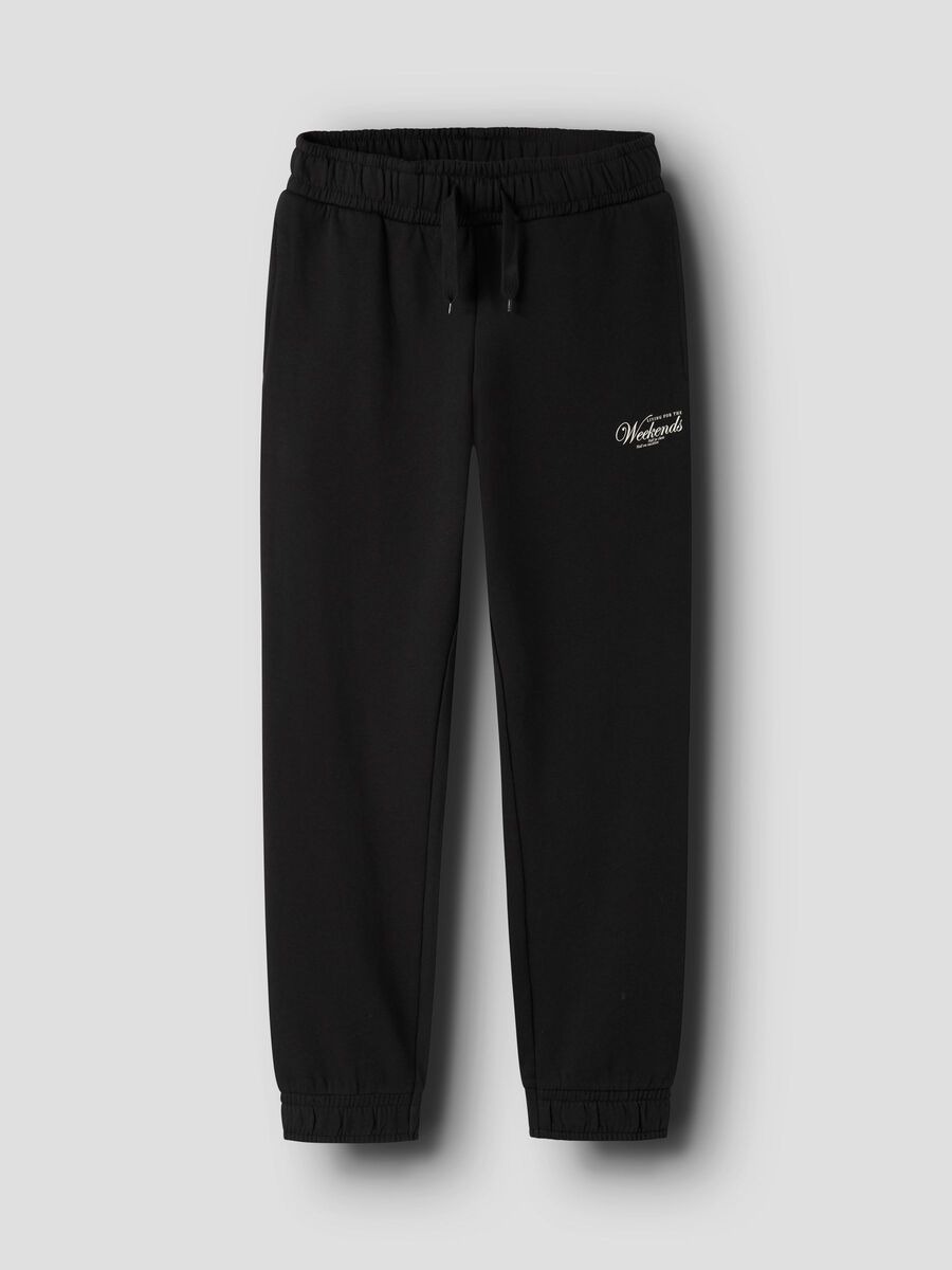 Carousel image 1 ORGANIC COTTON SWEATPANTS, Black