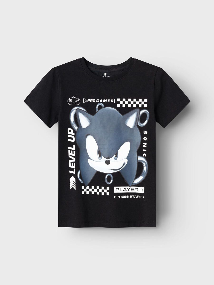 name it SONIC THE HEDGEHOG T-SHIRT, Black, highres - 13223591_Black_003.jpg