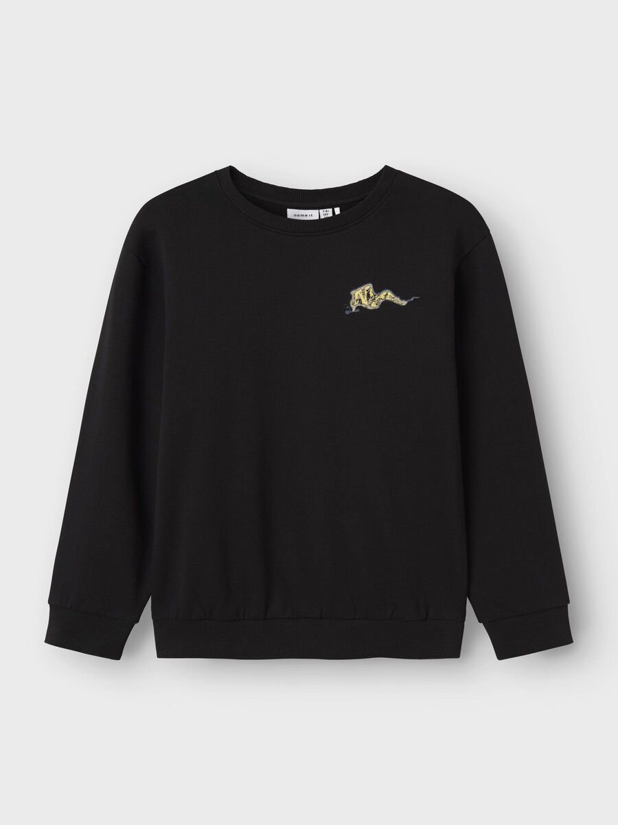 name it ORGANIC COTTON SWEATSHIRT, Black, highres - 13238830_Black_003.jpg