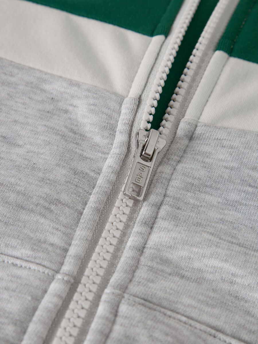 Carousel image 4 ORGANIC COTTON SWEAT CARDIGAN, Light Grey Melange