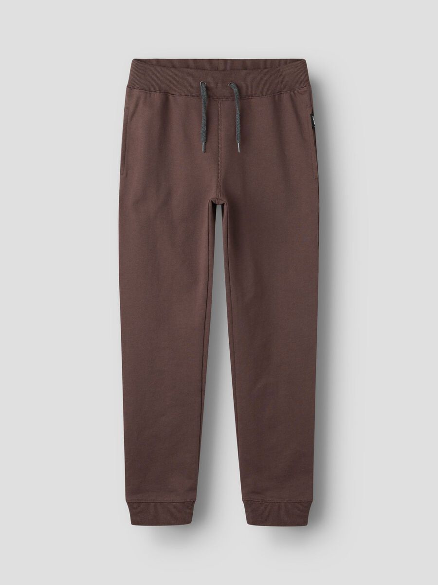 Product carousel image - SOLID COLOURED SWEAT PANTS, French Roast | 1