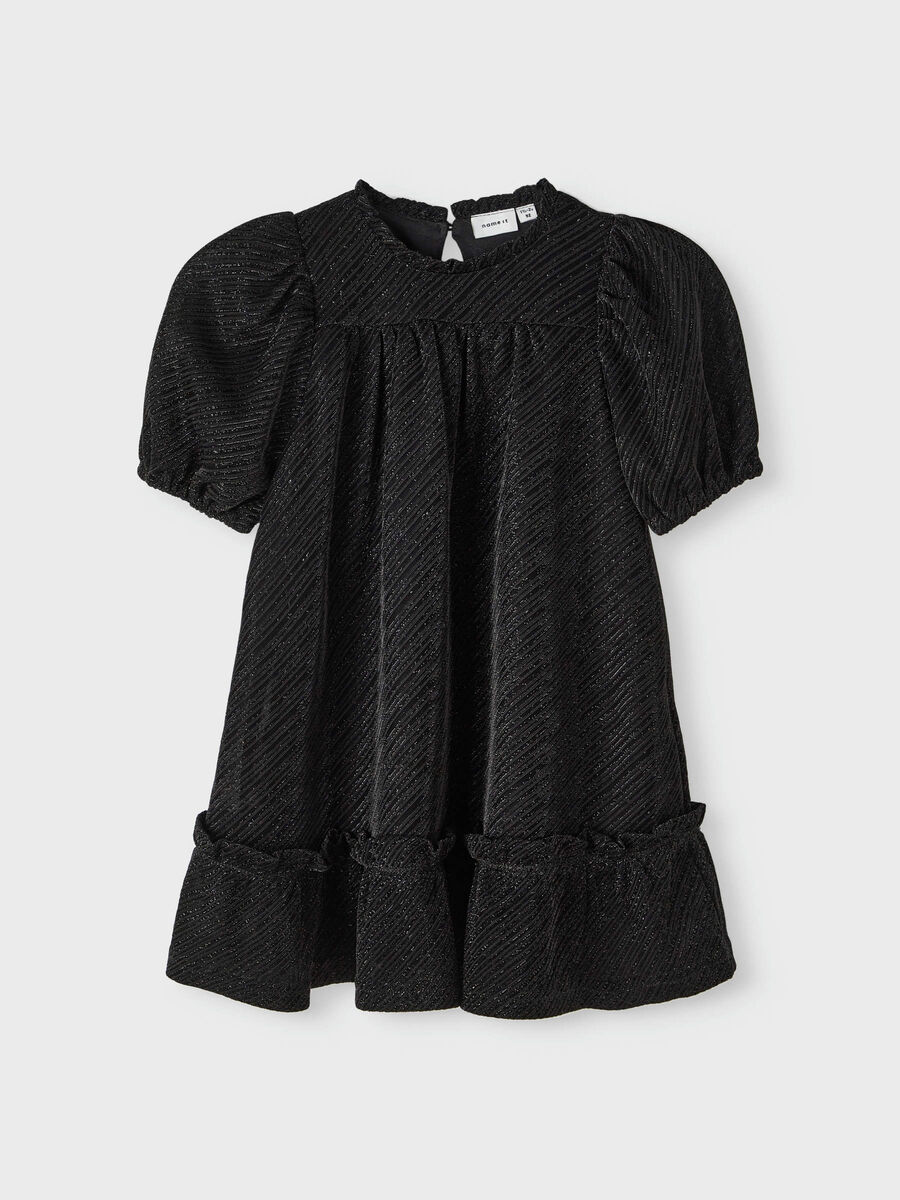 name it BALLOON SLEEVED DRESS, Black, highres - 13216371_Black_1020198_003.jpg